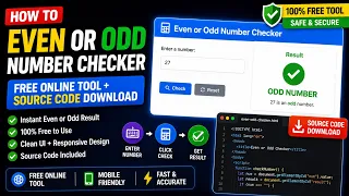 Even or Odd Number Checker Free Online Tool Source Code Download