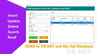 VB NET - SQL XAMPP insert update delete search CRUD in Visual Basic Net