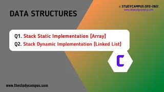 Stack Implementation Static Array and Dynamic Link List C Programming User Input DS