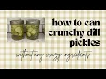 How to Can Crunchy Dill Pickles Open Kettle Canning Red Feather Farm Ohio