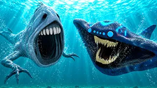 EL GRAN MAJA VS DEEP SCREAMER! SEA MONSTERS BATTLE GMOD 3D ANIMATION