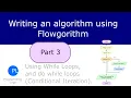 Writing and algorithm using Flowgorithm - Part 3