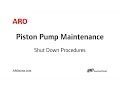 Proper Shutdown Procedures ARO Piston Pump Operation Maintenance