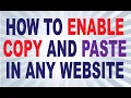 How to Enable Copy Paste on any Restricted Website Ctrl Key is Disabled Chrome