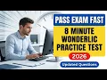 8 Minute Wonderlic Practice Test Updated for 2026 Quick Drill to Pass Exam Fast Score HI