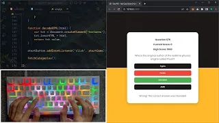 ASMR Programming - Quiz Game With Api