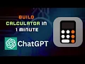 Build a Calculator App in Less Than 1 Minute using ChatGPT