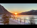 Beautiful Winter Sunrise in Juneau Alaska