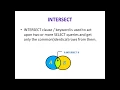 33 SQL INTERSECT INTERSECT VS INNER JOIN