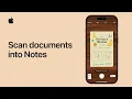 How to scan documents into Notes on iPhone or iPad | Apple Support