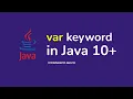 var keyword in java var datatype var datatype in java10 var to declare variables in java