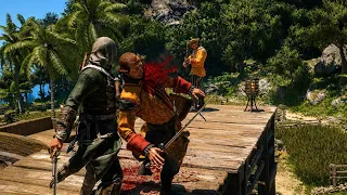 Assassin's Creed Black Flag Resynced - Like a True Assassin (Aggressive Stealth Kills)4K60FPS 