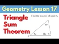 Triangle Sum Theorem - How to Use It