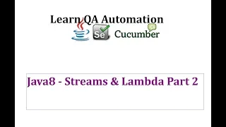 Java8 Understanding Lambda Streams Part 2