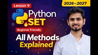 Python Set Explained All Set Methods Real Examples Python Tutorial for Beginners 2026 2027