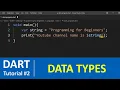 Dart Data types-Dart Tutorial for Flutter in Hindi Integer Double String and Boolean RAMEEZ
