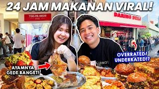 24 JAM MAKANAN VIRAL! BURGER BLOK M, AYAM PANGGANG JUMBO, DLL! | JEROME GRACIA VLOG