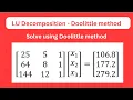 Doolittle method - LU Decomposition with solved examples