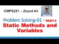 Session Part-2 Java Static Variables and Methods ONE STOP Tutorial