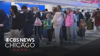 Snowy weather TSA worker shortages causing delays for travelers at O Hare and Midway airports