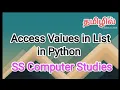 Access values in list in python python in tamil