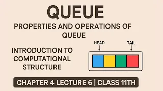 Queue - Properties And Operations of Queue Chapter 4 Lecture 6 class 11th computer 1st year