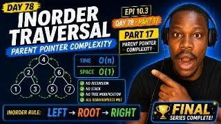 Parent Pointer Inorder Traversal Complexity EPI 10 3 Day 78 Part 17
