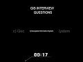 GIS Interview Questions 1