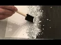 DIY Black and White Crushed Glass Glitter Wall Art