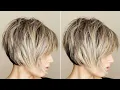How to Short layered bob haircut Step by step tutorial for women