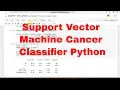 Support Vector Machine SVM Cancer Dataset Python Code Machine Learning SVM Python