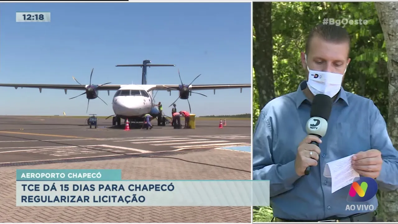 Aeroporto de Chapecó: TCE/SC dá 15 dias para prefeitura regularizar licitação