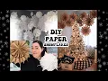 DIY Paper Snowflakes Tutorial with Kraft Paper Bags Paper Doilies