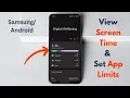 How to View Screen Time Set App Timer Limits on