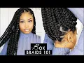 EASY NEAT JUMBO BOX BRAIDS elastic band method