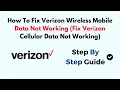 How To Fix Verizon Wireless Mobile Data Not Working Fix Verizon Cellular Data Not Working