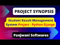 Project Synopsis Student Result Management System using Python Django Sqlite