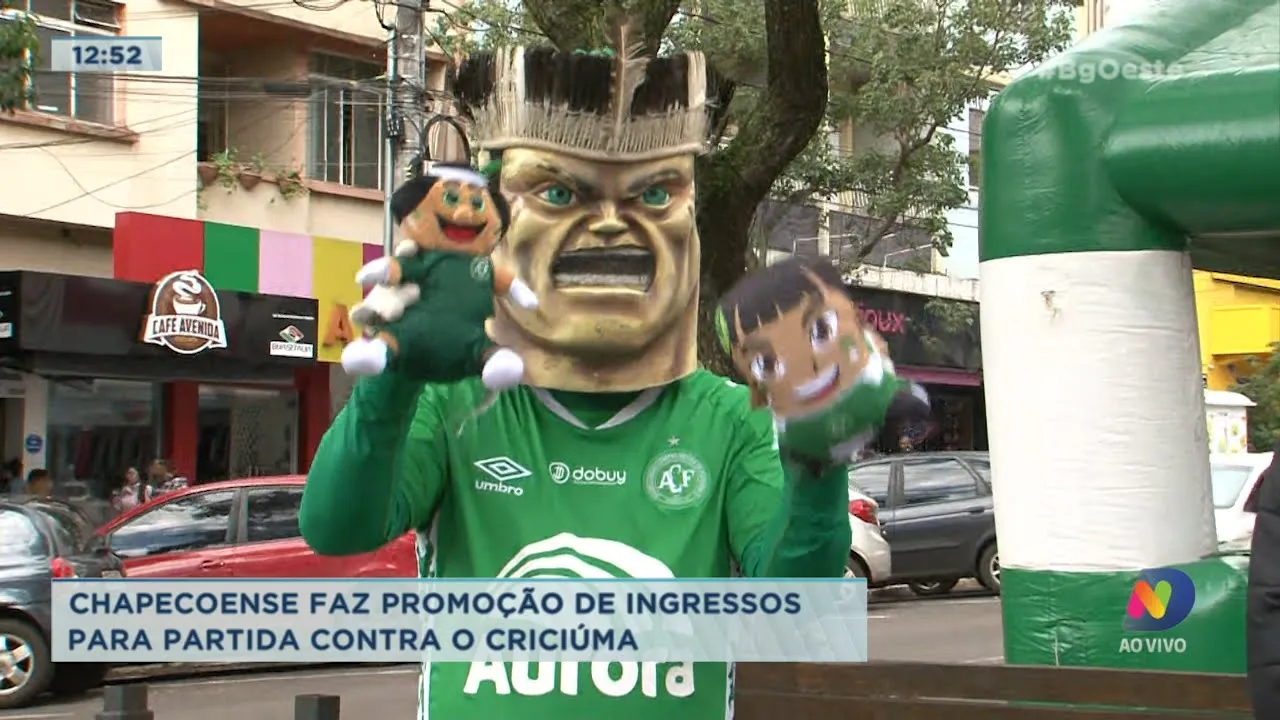 Chapecoense faz promoção de ingressos para partida contra o Criciúma
