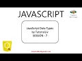 Lecture 6 7 DataTypes in JavaScript JavaScript Tutorial for Beginners ECMAScript 2015 ES6