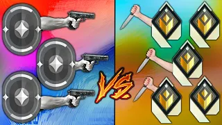 3 Iron's VS 5 Radiant Players who go KNIFE ONLY...