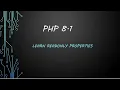 PHP ReadOnly Property with php version 8 1