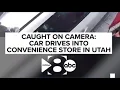 Caught on camera Car drives into convenience store in Utah