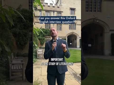 Can you answer this Oxford English interview question?