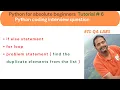 If else For loop in Python Python for absolute beginners
