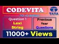TCS CodeVita Problem 1 Lexi String TCS CodeVita Previous Year Questions With Solutions Python