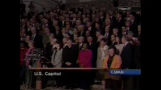September 11, 2001 - Congress Sings God Bless America on Capitol Steps