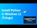 How to Install Python in Windows 11 Telugu