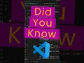 Did you know VSCode hide folders code