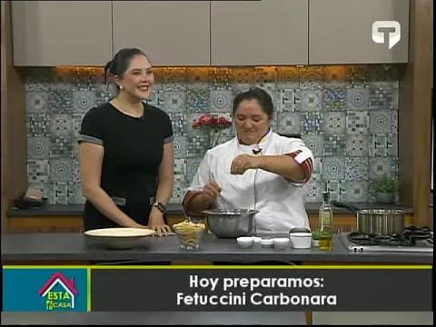 Hoy preparamos Fetuccini carbonara
