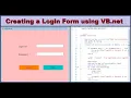 Login Form VB net Visual Studio with and without database validation How to create login form